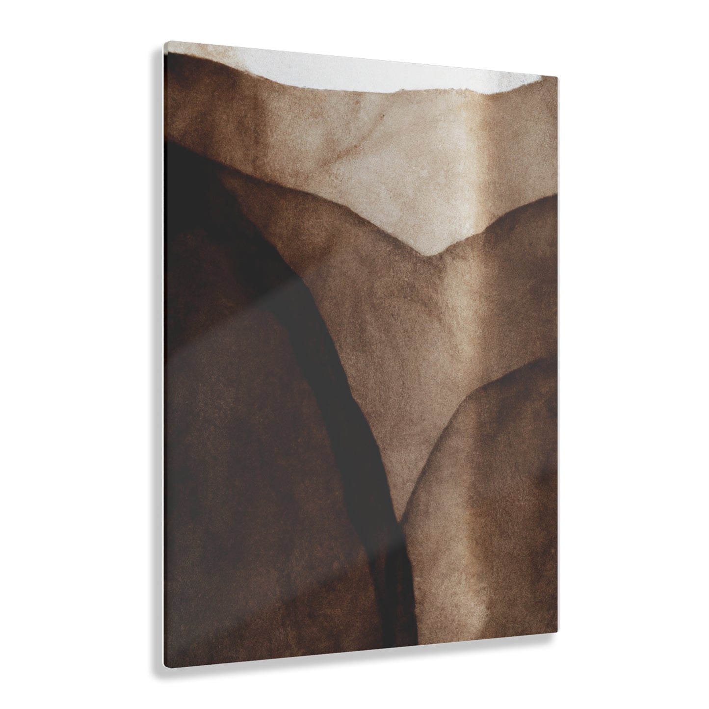 Acrylic Print - Abstract - Painting - Coffee Painting - "Caffeined Hues"
